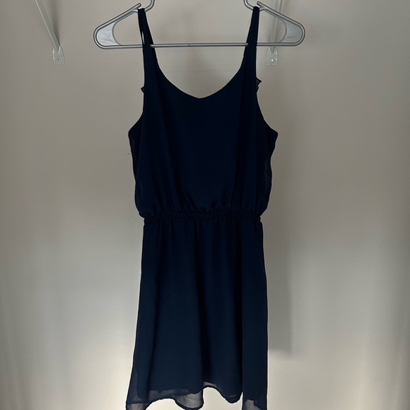 ❤️2/20-Elegant Navy Blue Sleeveless Dress - Picture 3 of 5